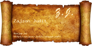 Zajzon Judit névjegykártya